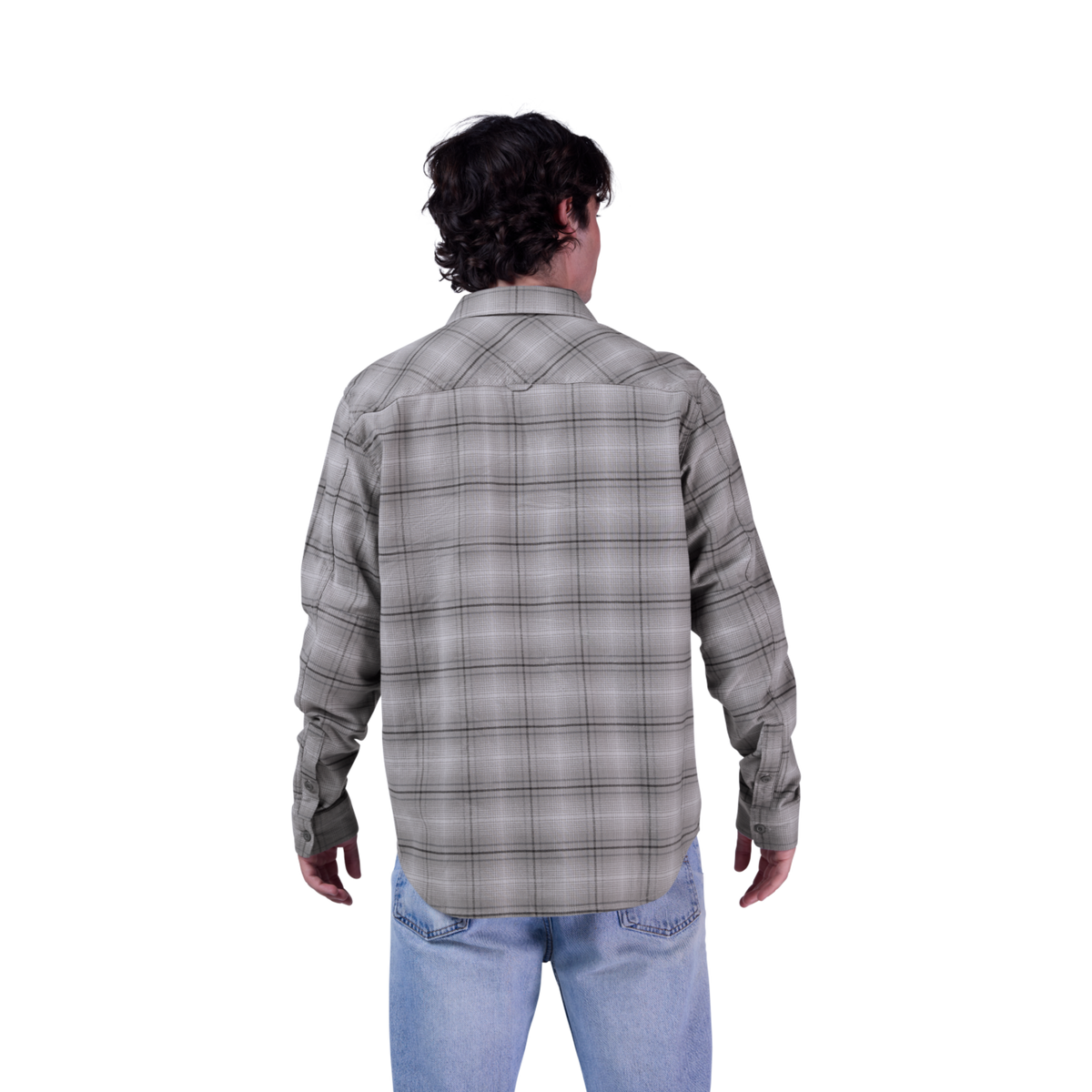 Fox Racing Survivalist Stretch Flannel LS in GRAU
