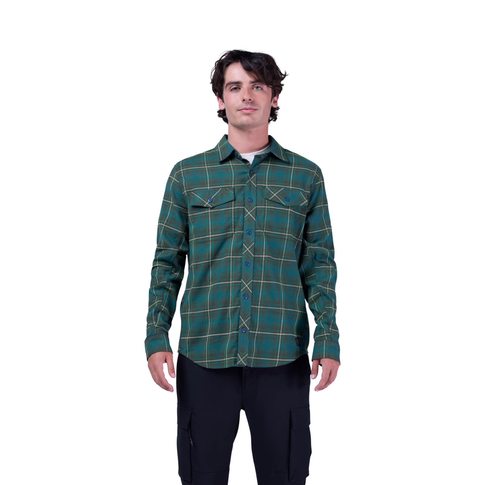Fox Racing Survivalist Stretch Flannel LS in GRÜN