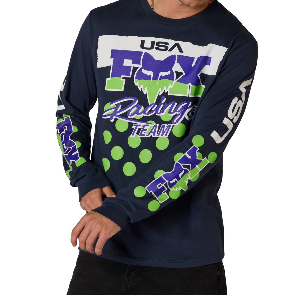 Fox Racing Hc94 195 Original Ls Tee in BLAU