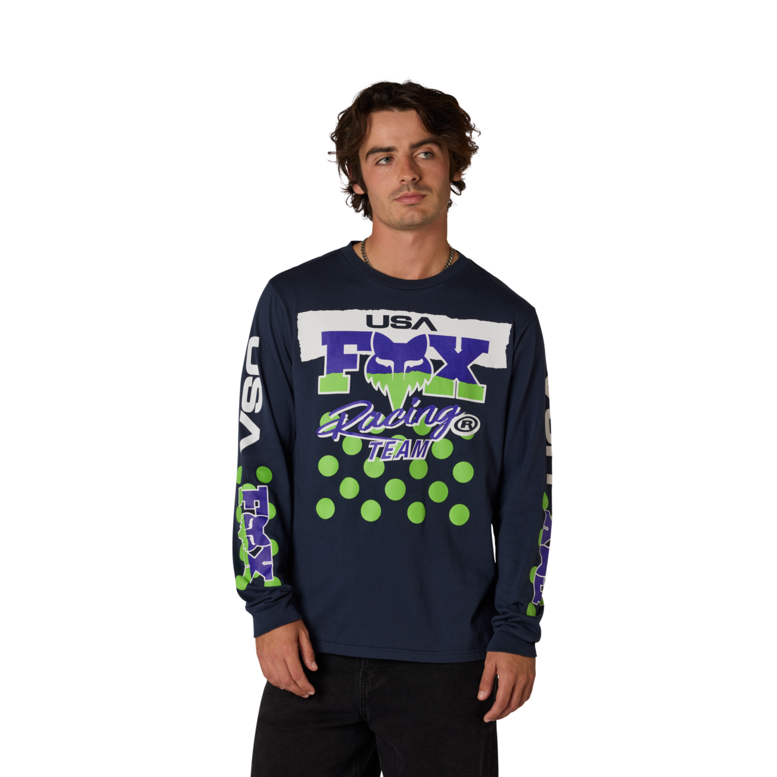 Fox Racing Hc94 195 Original Ls Tee in BLAU