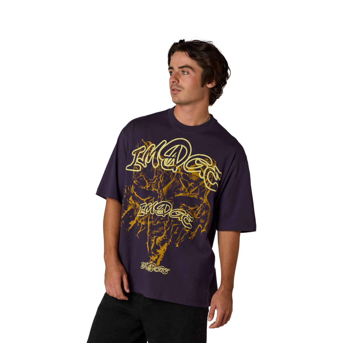 Fox Racing Image Print Midweight Ss Tee in VIOLETT