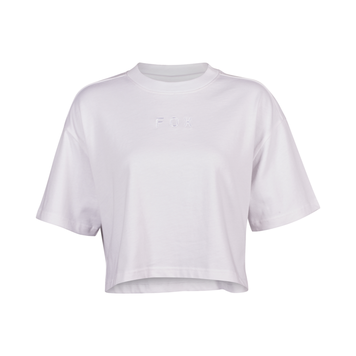 Fox Racing W Wordmark Os Crop Tee in WEISS