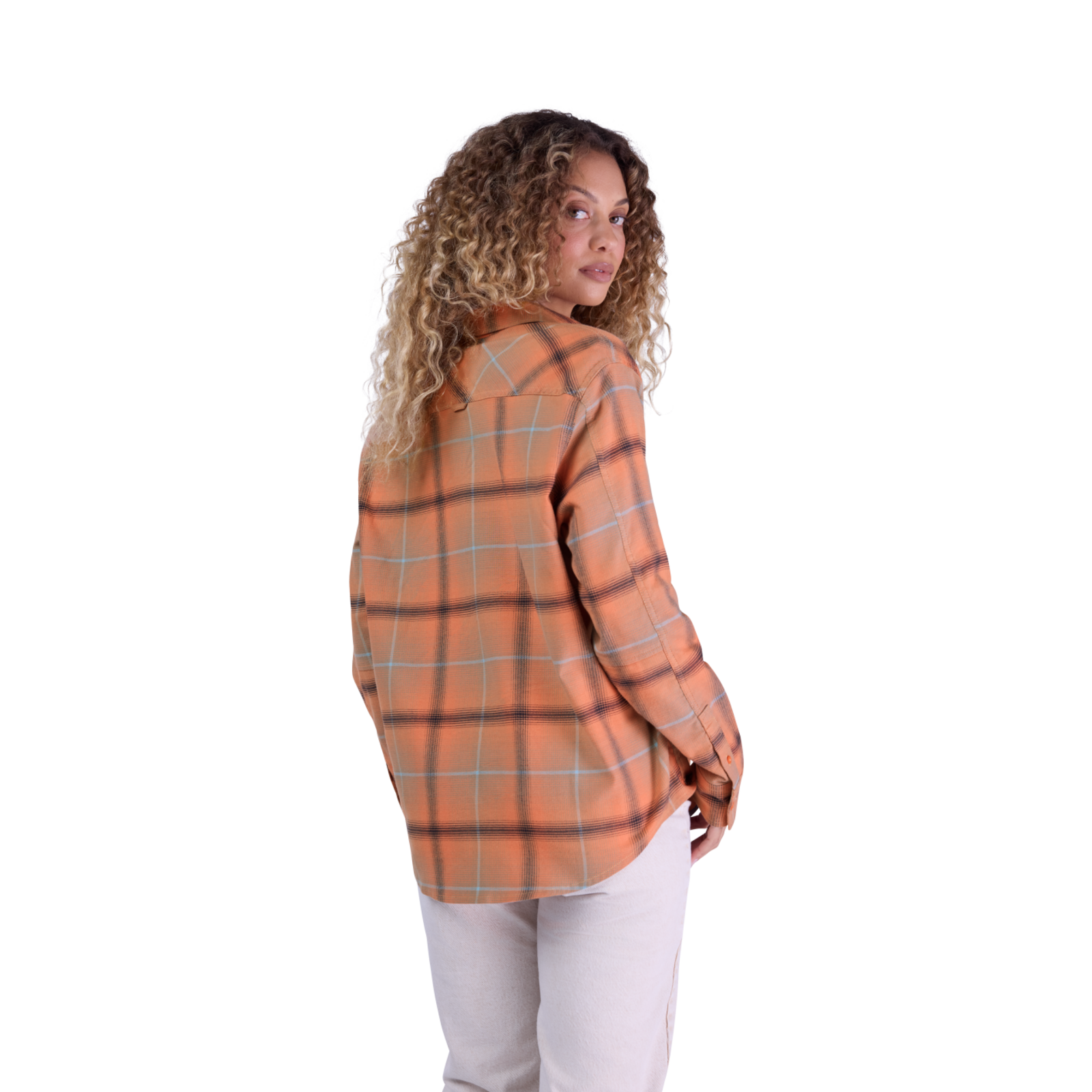 Fox Racing W Survivalist Stretch Flannel LS in ORANGE