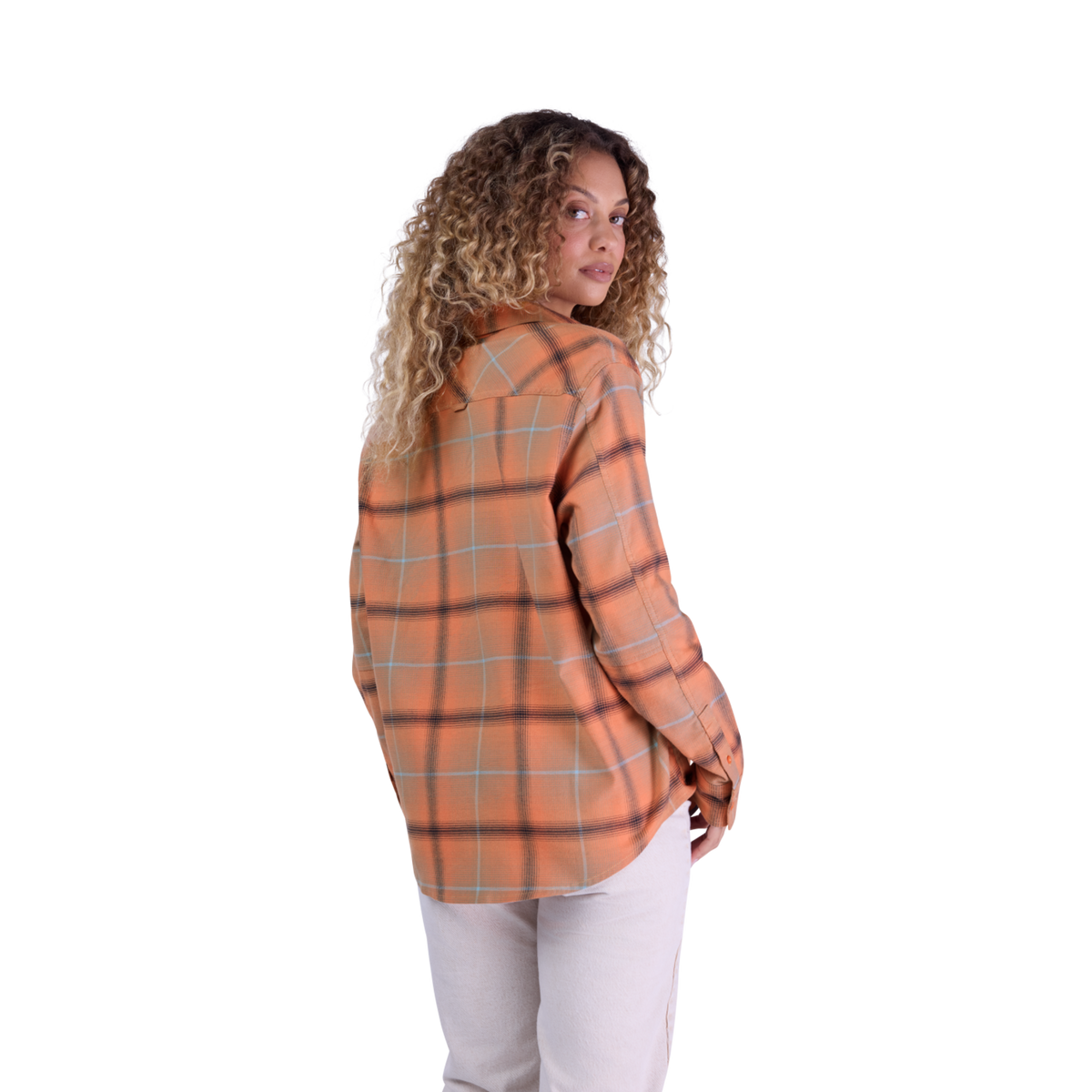 Fox Racing W Survivalist Stretch Flannel LS in ORANGE