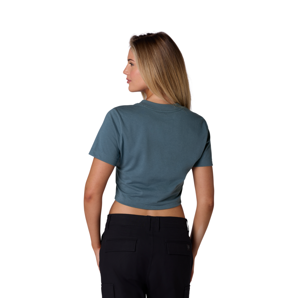 Fox Racing W Checker Ss Baby Tee in BLAU