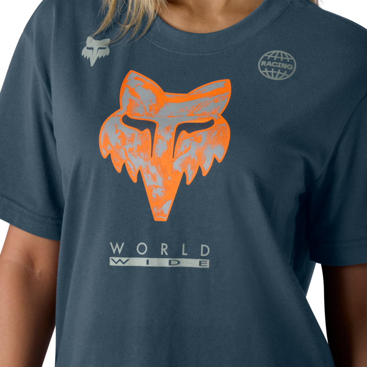 Fox Racing W Image Print Ss Tee in BLAU