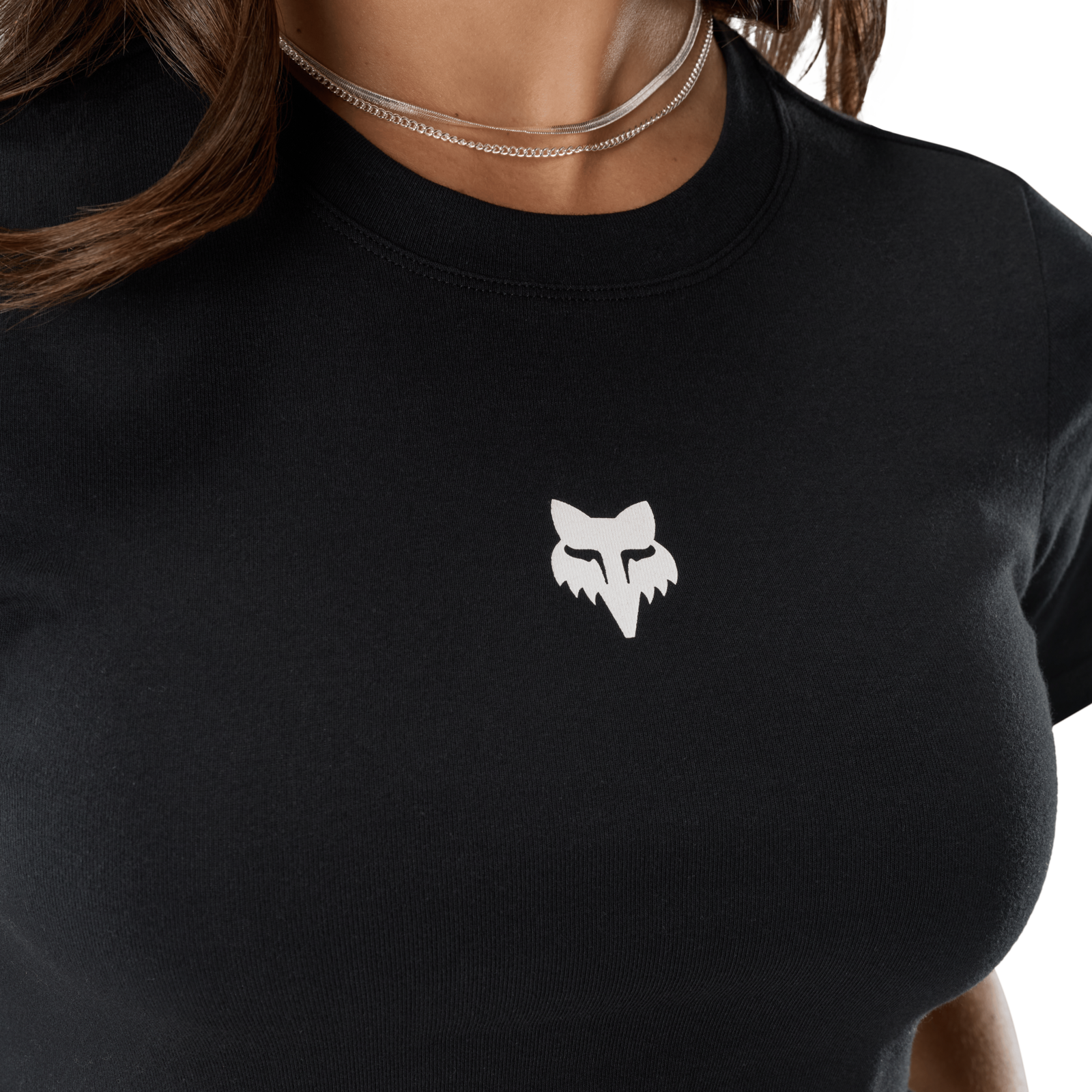 Fox Racing W Fox Head Rib Baby Tee in SCHWARZ