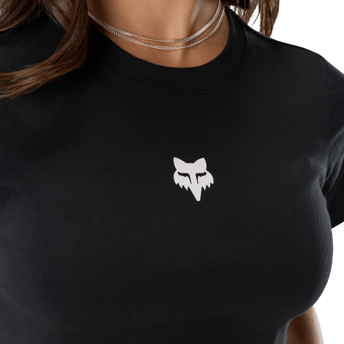 Fox Racing W Fox Head Rib Baby Tee in SCHWARZ