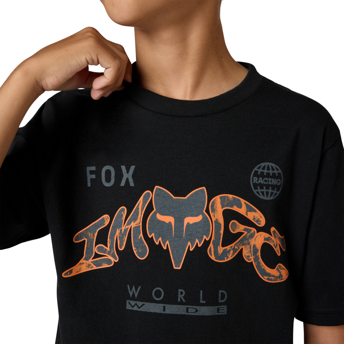 Fox Racing Yth Image Print Ss Tee in SCHWARZ