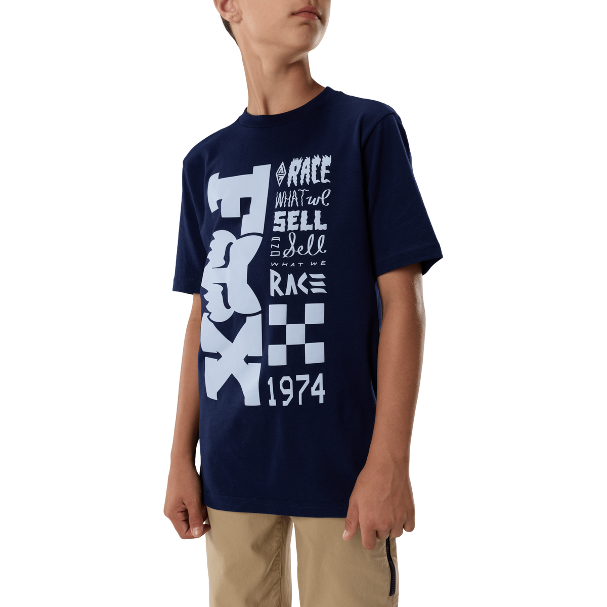 Fox Racing Yth Bend Ss Tee in BLAU