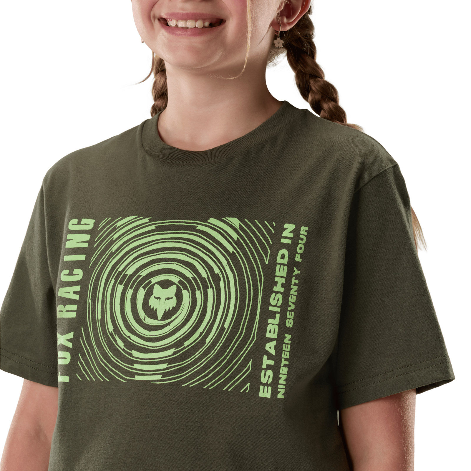 Fox Racing Yth Warped Ss Tee in GRÜN