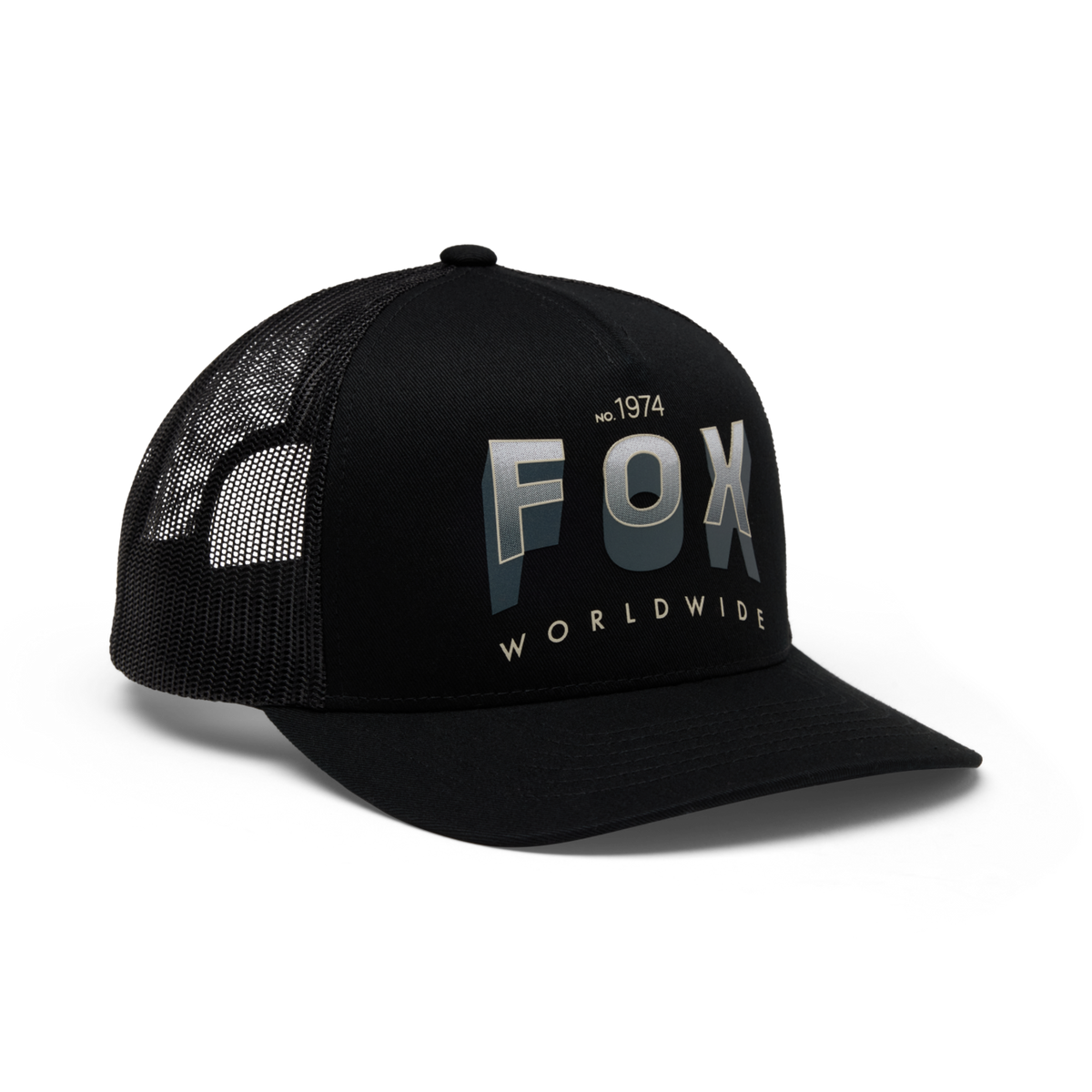 Fox Racing Block Mesh Trucker Hat in SCHWARZ