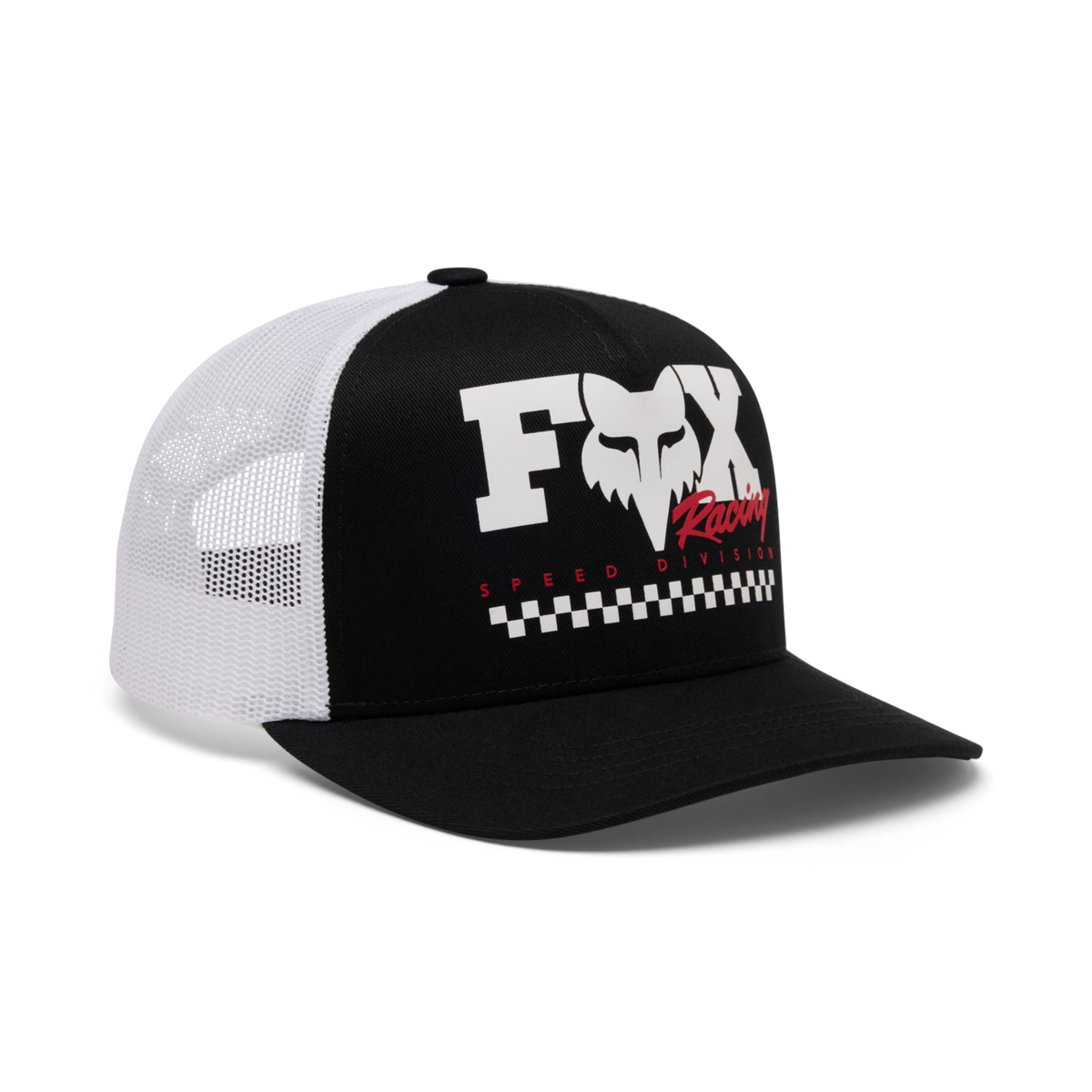 Fox Racing Yth Checker Mesh Trucker Hat in SCHWARZ