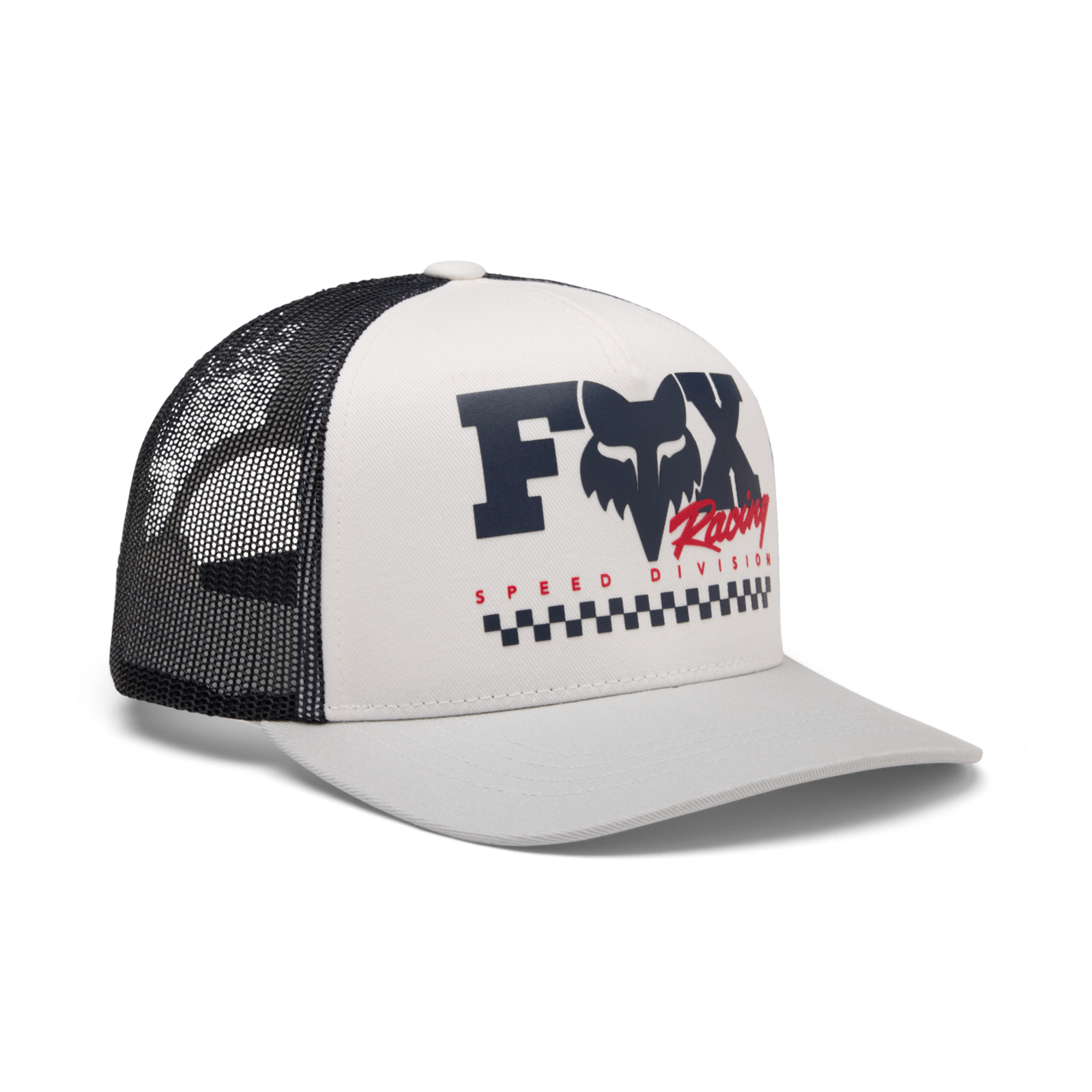 Fox Racing Yth Checker Mesh Trucker Hat in WEISS