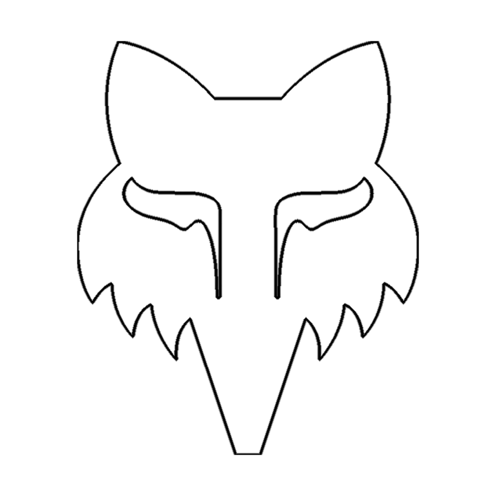 Fox Racing Fox Head 2.5" - Die Cut Vinyl in WEISS