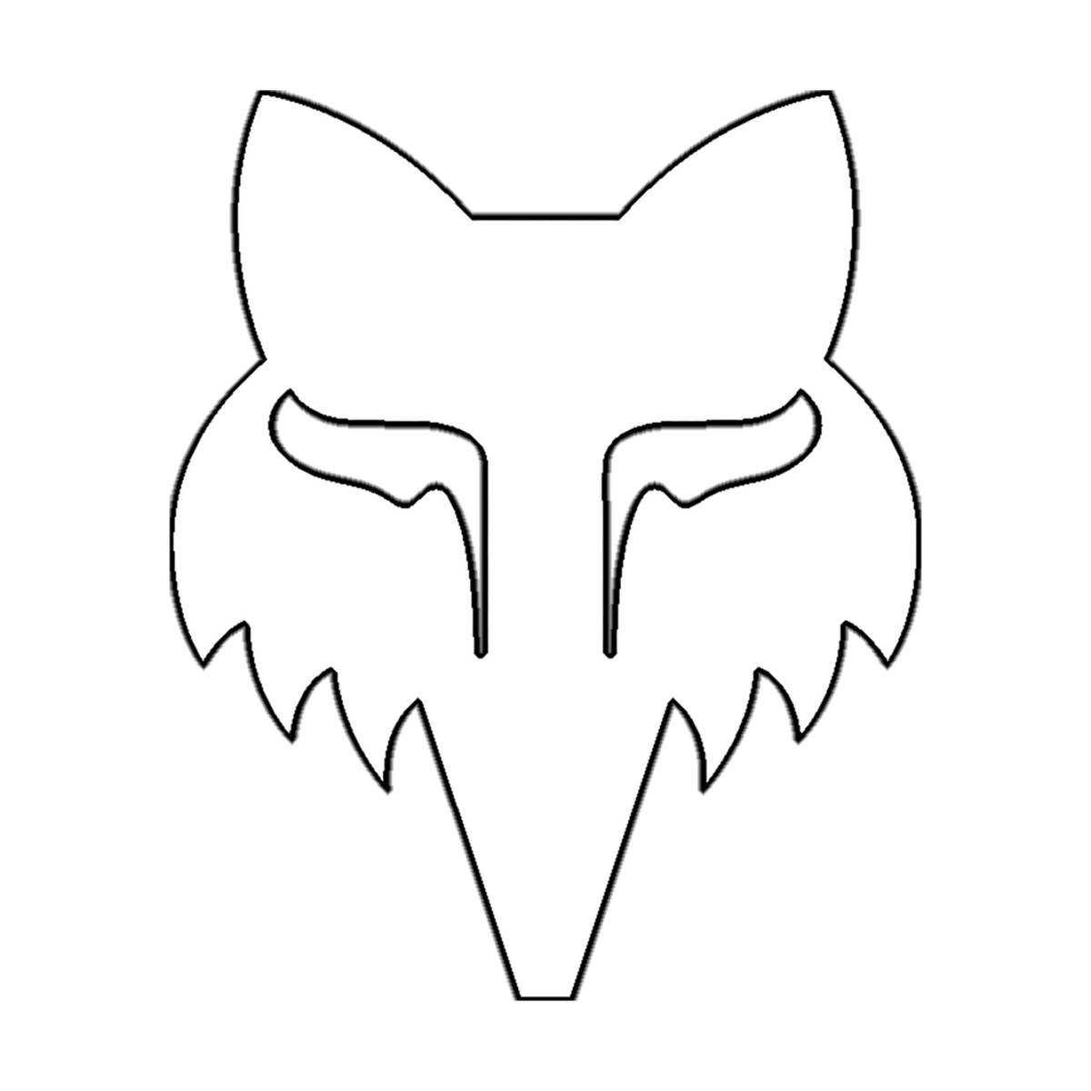 Fox Racing Fox Head 4" - Die Cut Vinyl in WEISS