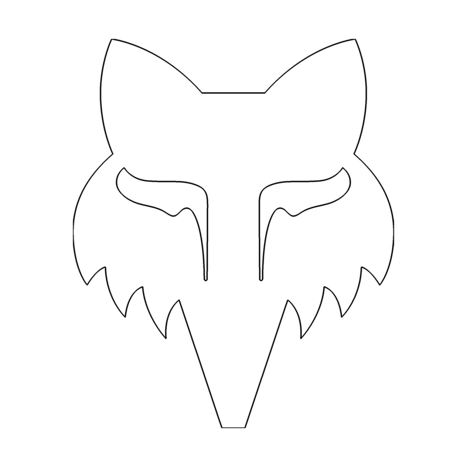 Fox Racing Fox Head 7" - Die Cut Vinyl in WEISS