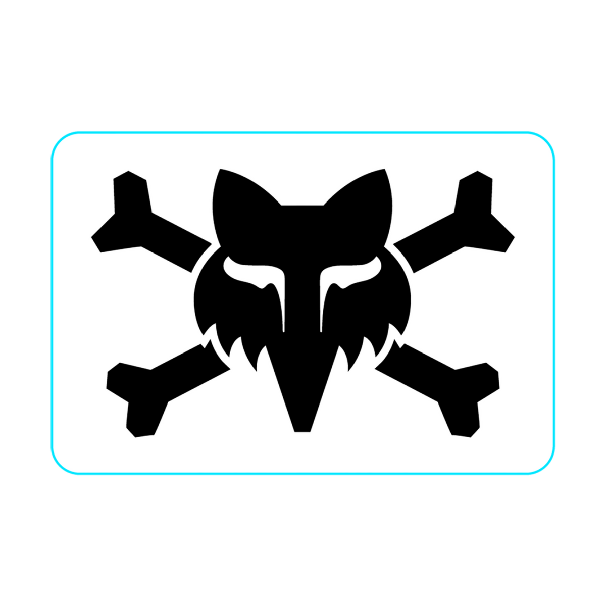 Fox Racing Victory Logo 3" in WEISS