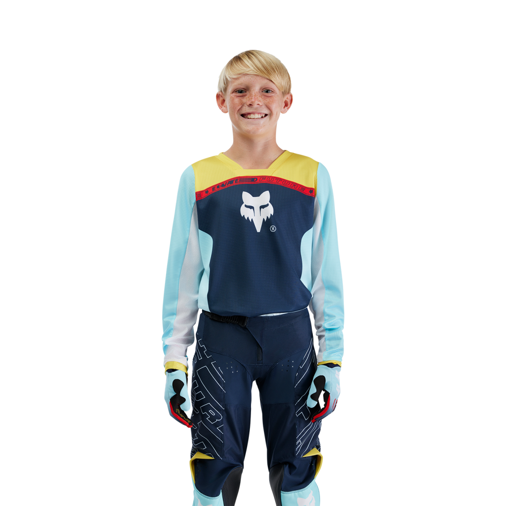 Fox Racing Yth 180 Elevated Motocrosstrikot in BLAU