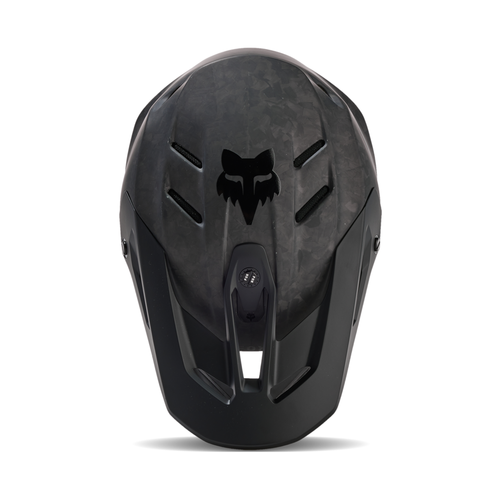 Fox Racing V3 RS Carbon Solid Motocross Helm in SCHWARZ