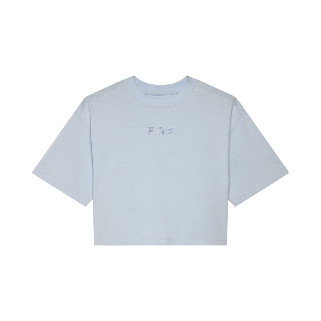 Fox Racing W Wordmark Os Crop Tee in BLAU