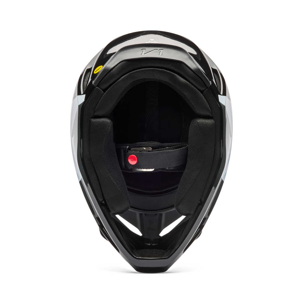 Fox Racing Yth V1 Shield Motocross Helm in SCHWARZ
