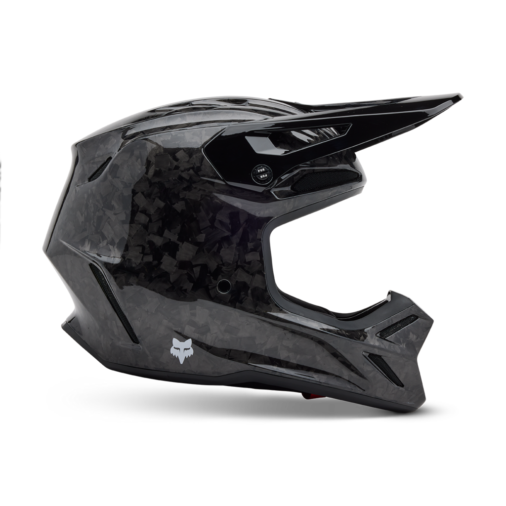 Fox Racing V3 RS Carbon Solid Motocross Helm in SCHWARZ