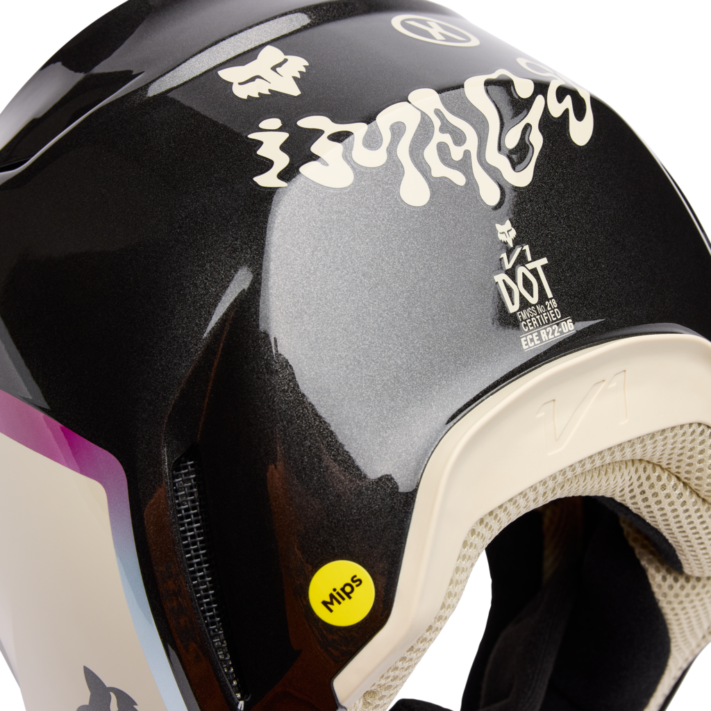 Fox Racing V1 Hello Future Motocross Helm in SCHWARZ