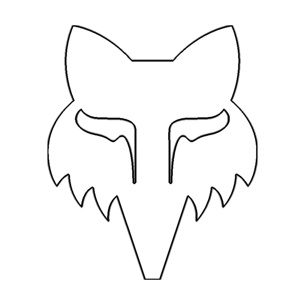 Fox Racing Fox Head 4" - Die Cut Vinyl in WEISS
