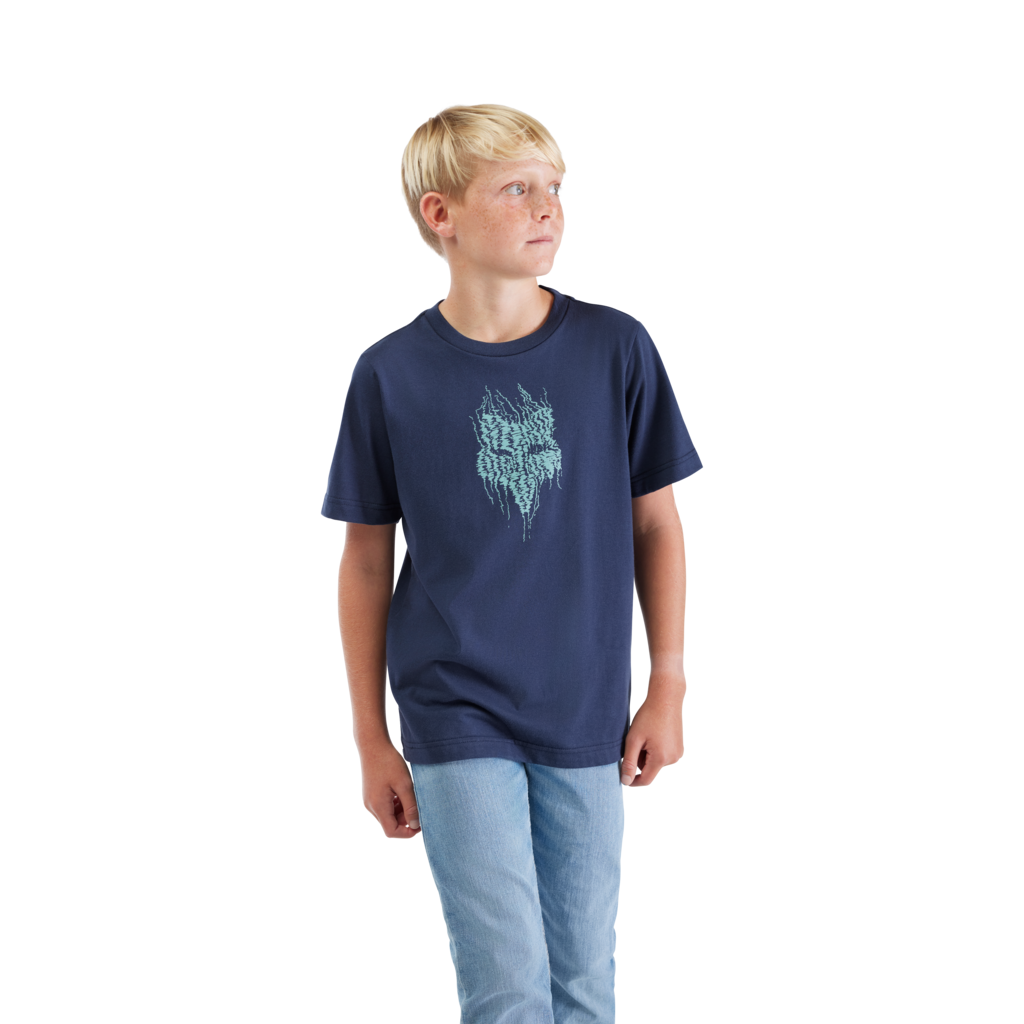 Fox Racing Yth Bark SS Tee in BLAU