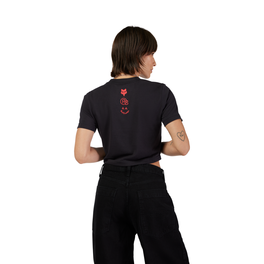 Fox Racing W Fox X Honda Baby Tee in SCHWARZ