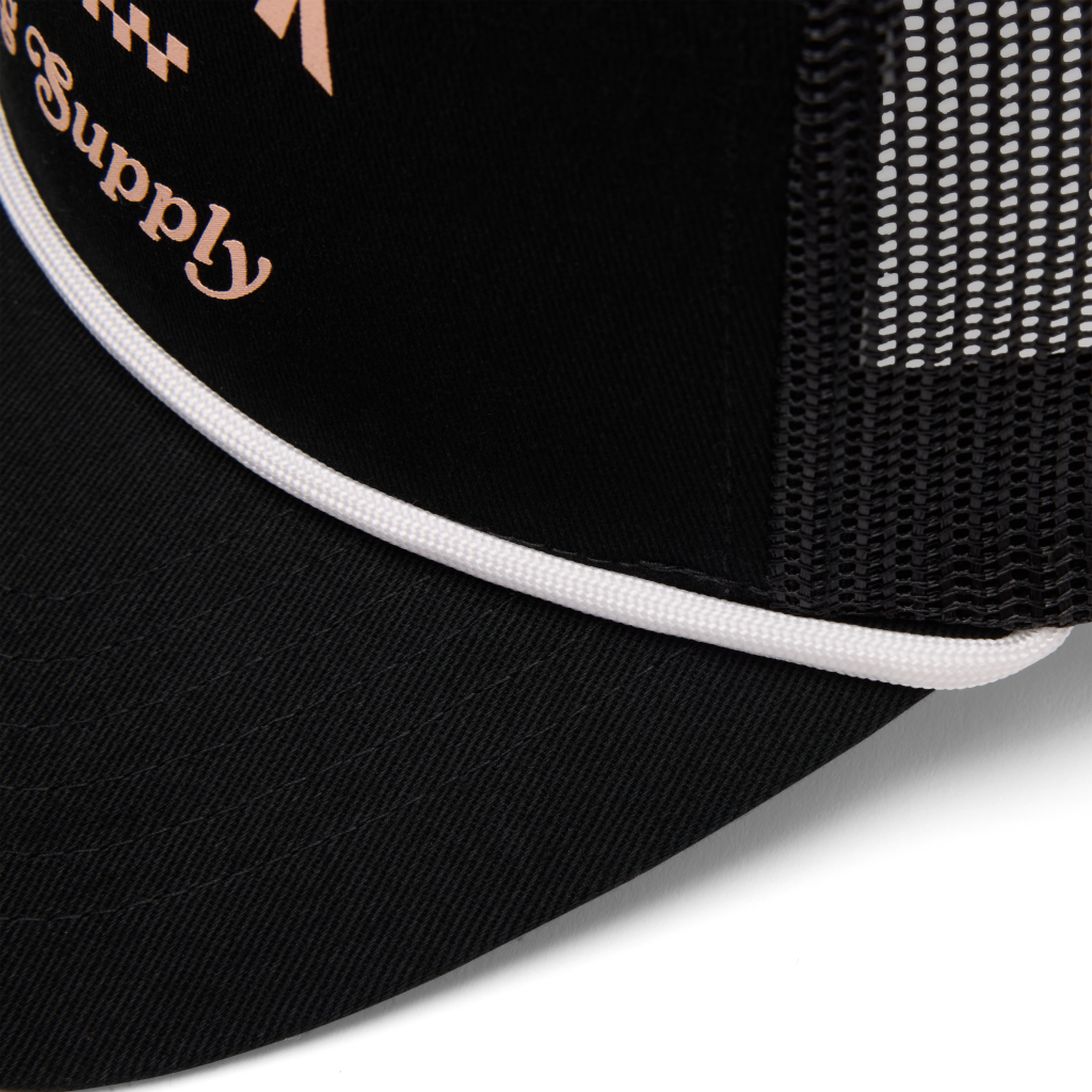 Fox Racing W Supply Mesh Rope Trucker in SCHWARZ