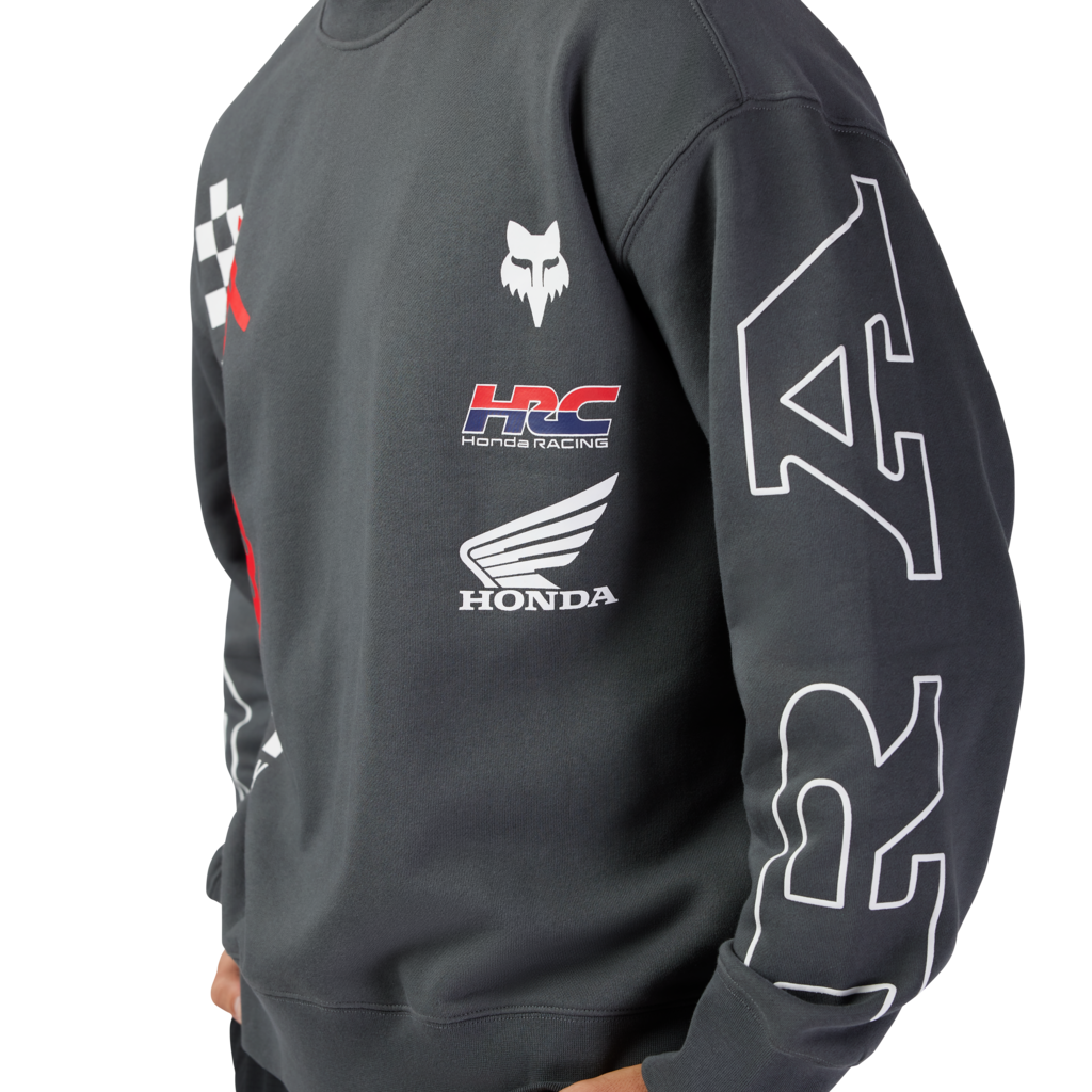 Fox Racing Honda Oversized Fleece Crew in GRAU