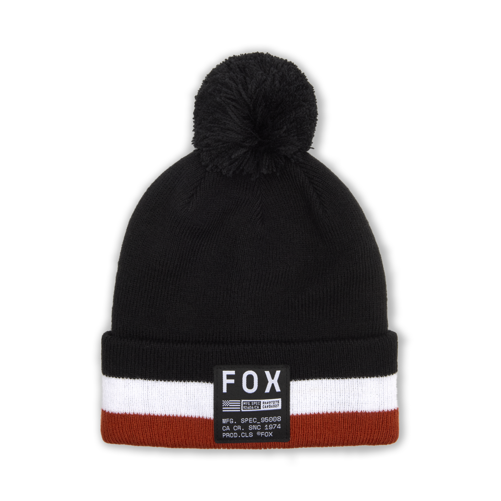 Fox Racing Fracture Pom Beanie in SCHWARZ