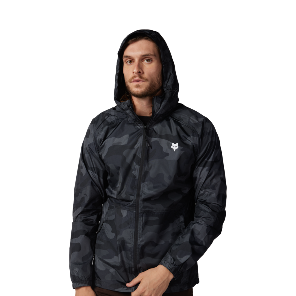 Fox Racing Fox Head Camo Windbreaker in SCHWARZ