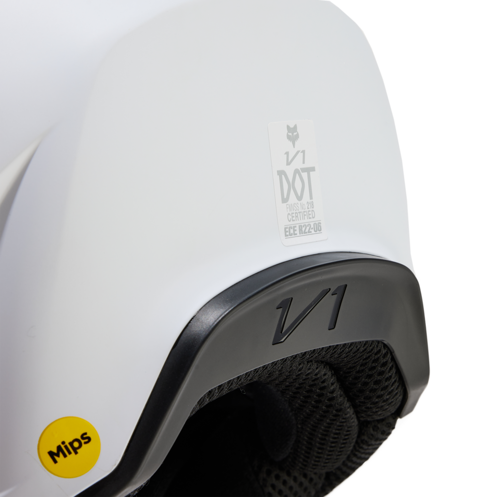 Fox Racing V1 Solid Motocross Helm in WEISS