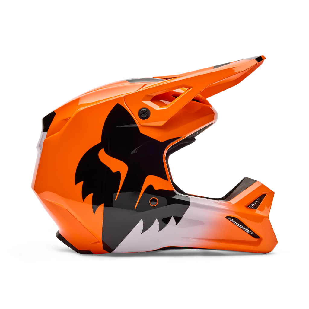 Fox Racing V1 Shield Motocross Helm in ORANGE