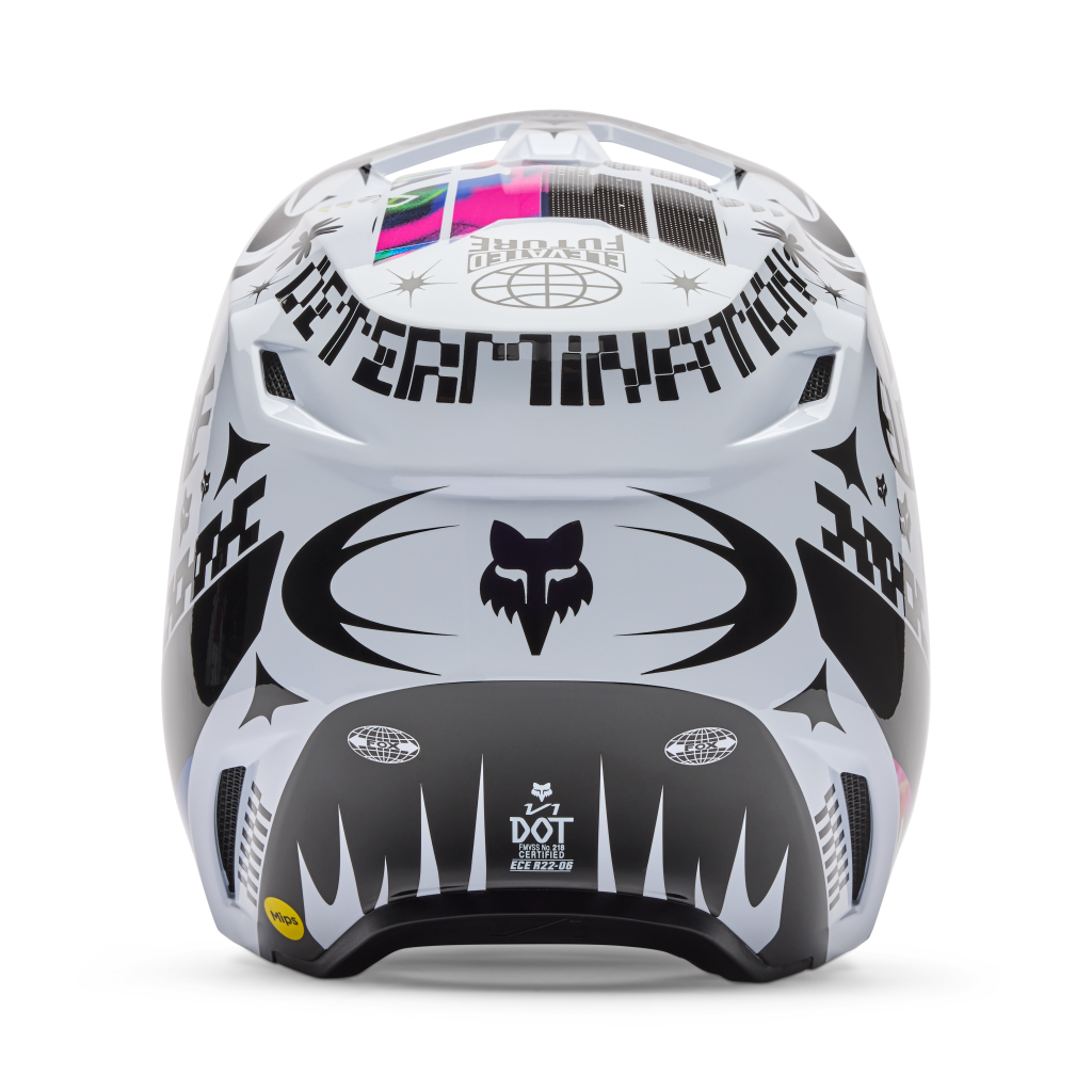Fox Racing V1 Image Cosmo Motocross Helm in WEISS