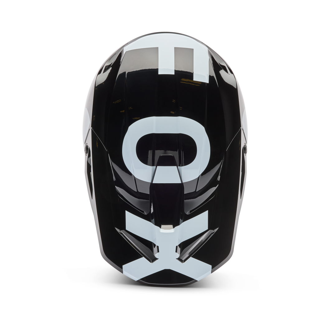 Fox Racing Yth V1 Shield Motocross Helm in SCHWARZ