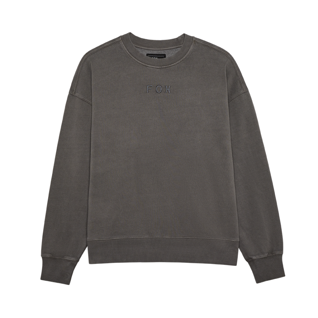 Fox Racing Wordmark Oversized Fleece Crew in GRAU