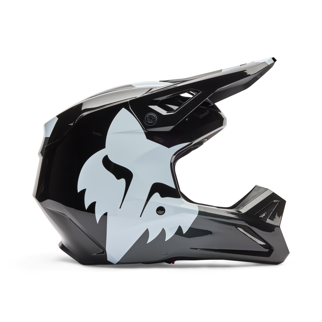 Fox Racing V1 Shield Motocross Helm in SCHWARZ