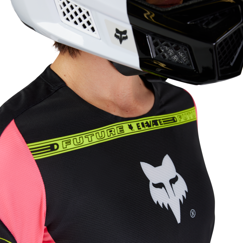 Fox Racing W Flexair LS Elevated Trikot langarm in SCHWARZ
