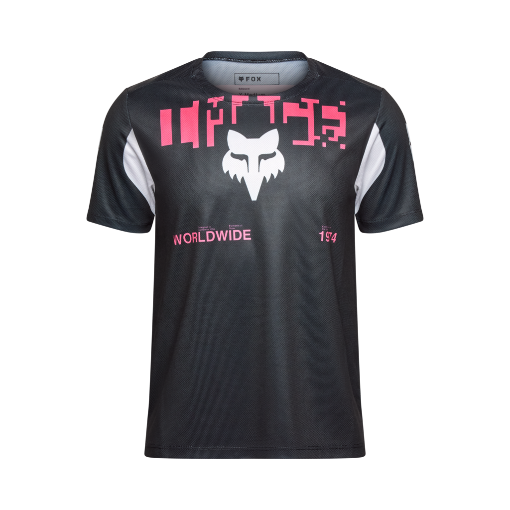 Fox Racing Yth Ranger SS Digi Image Trikot kurzarm in SCHWARZ