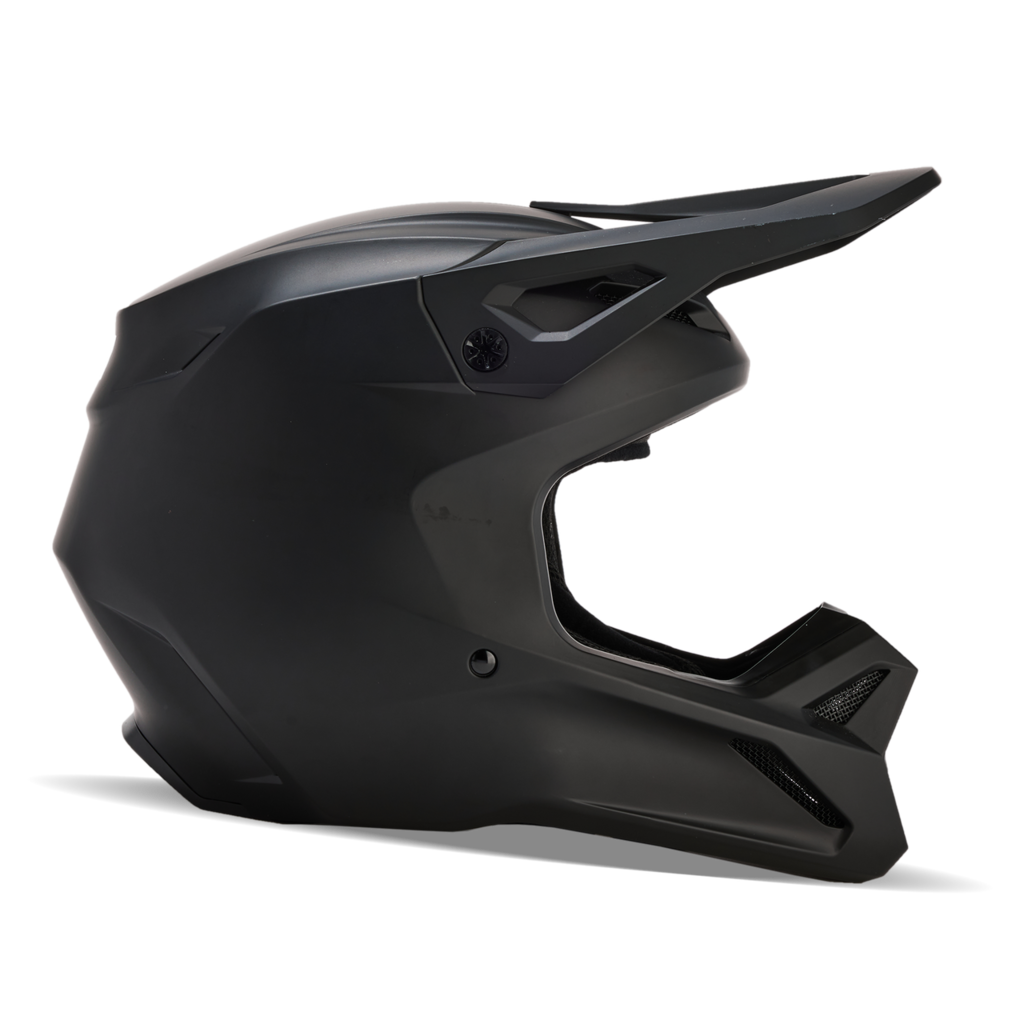 Fox Racing Yth V1 Matte Motocross Helm in SCHWARZ