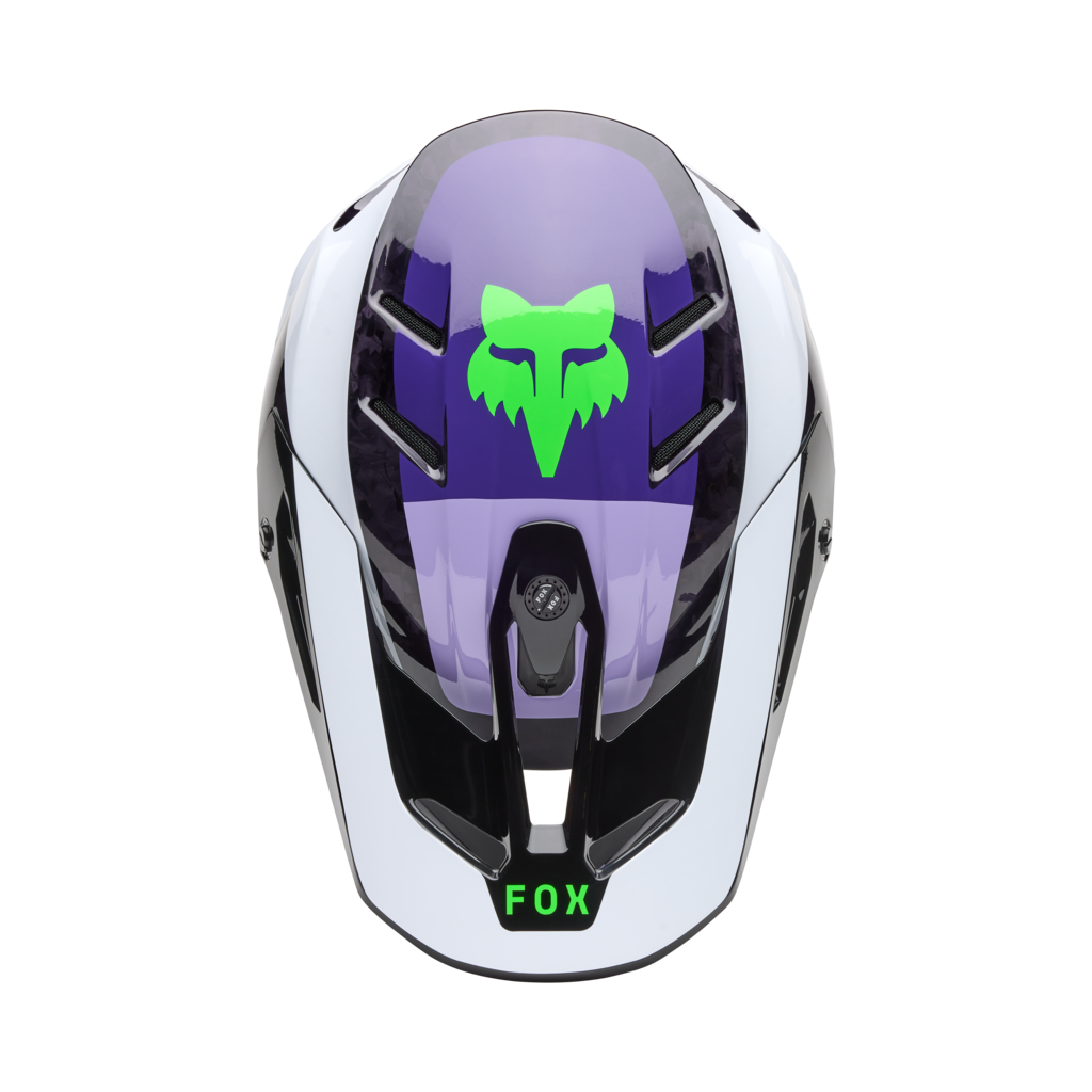 Fox Racing V3 RS Grid Helmet in SCHWARZ
