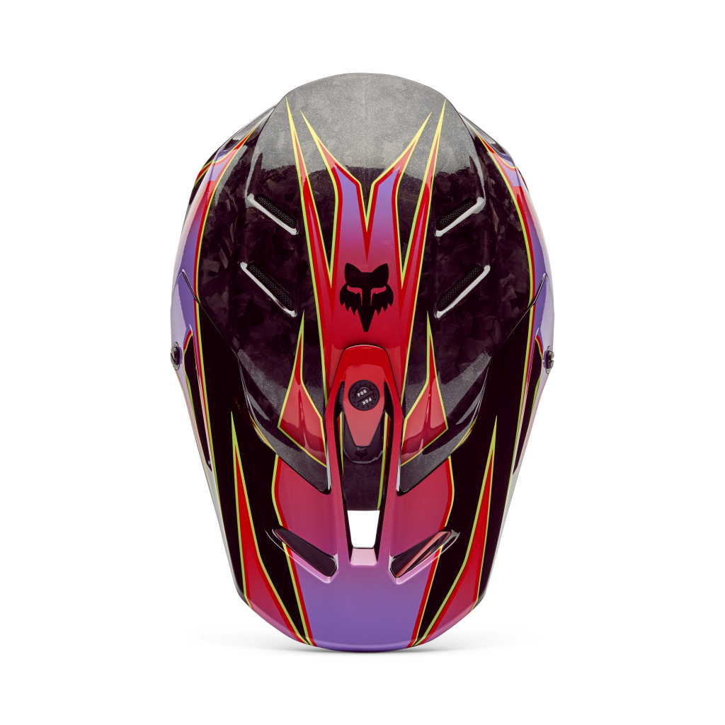 Fox Racing V3 RS Canvas Motocross Helm in ROT