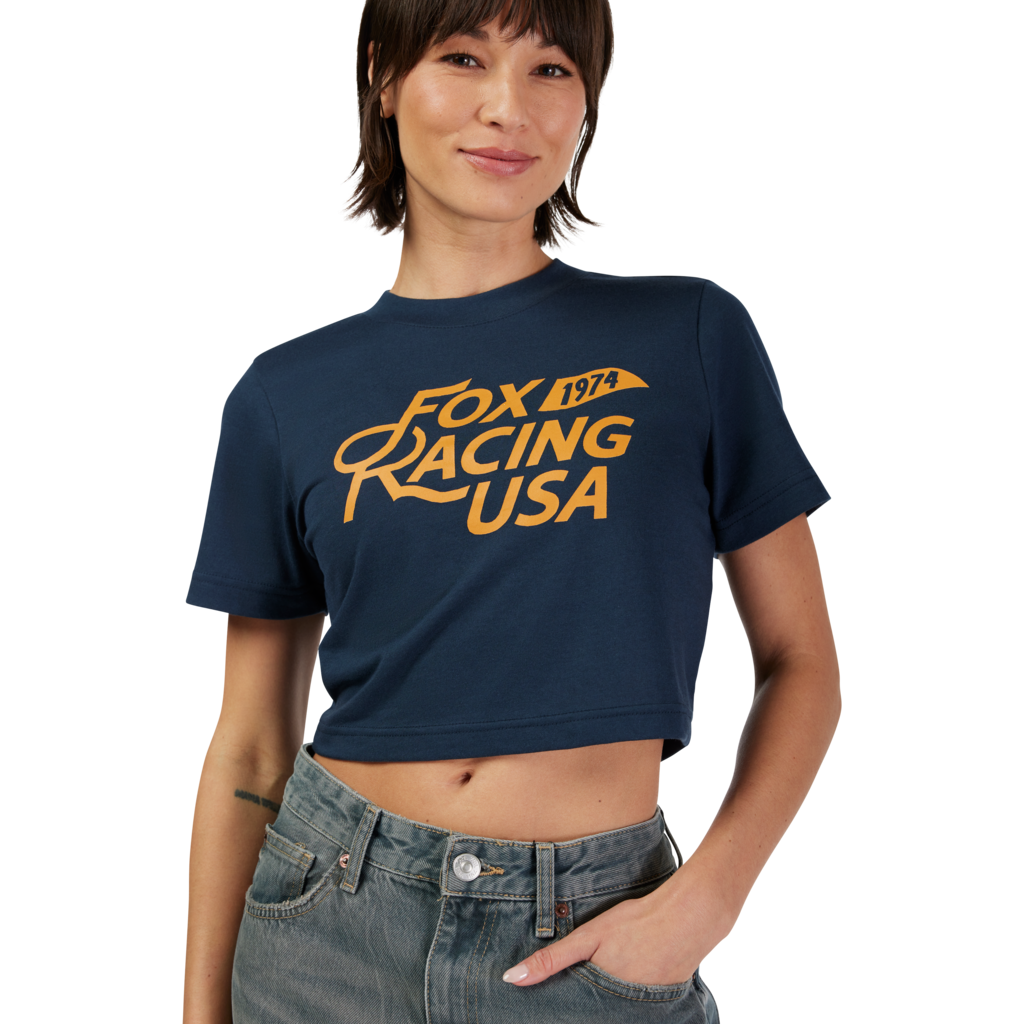 Fox Racing W Fox Usa Baby Tee in BLAU