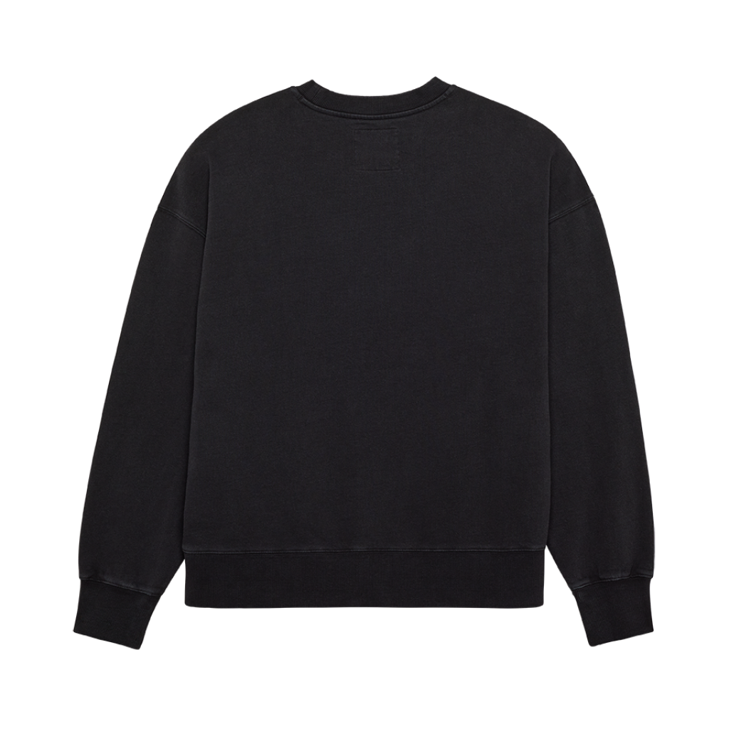 Fox Racing Wordmark Oversized Fleece Crew in SCHWARZ