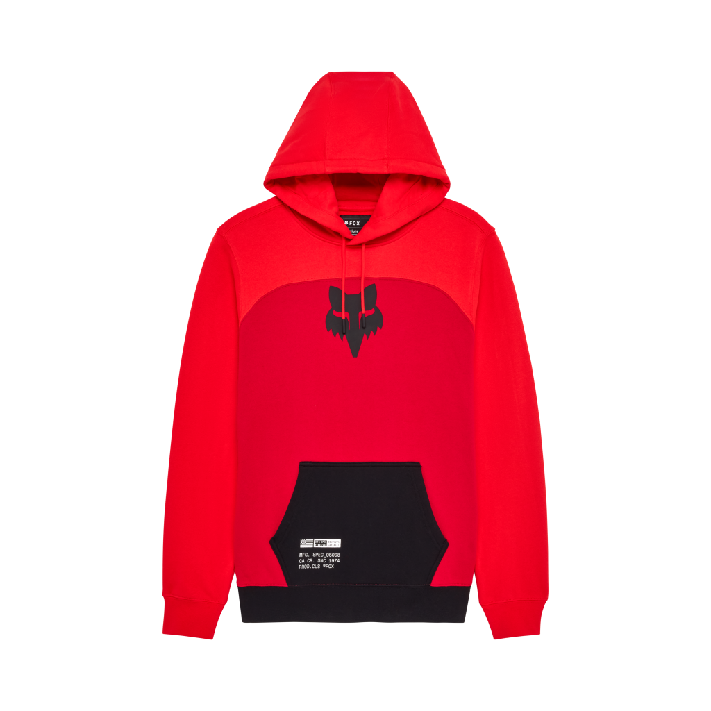 Fox Racing Fracture Paneled Fleece in ROT