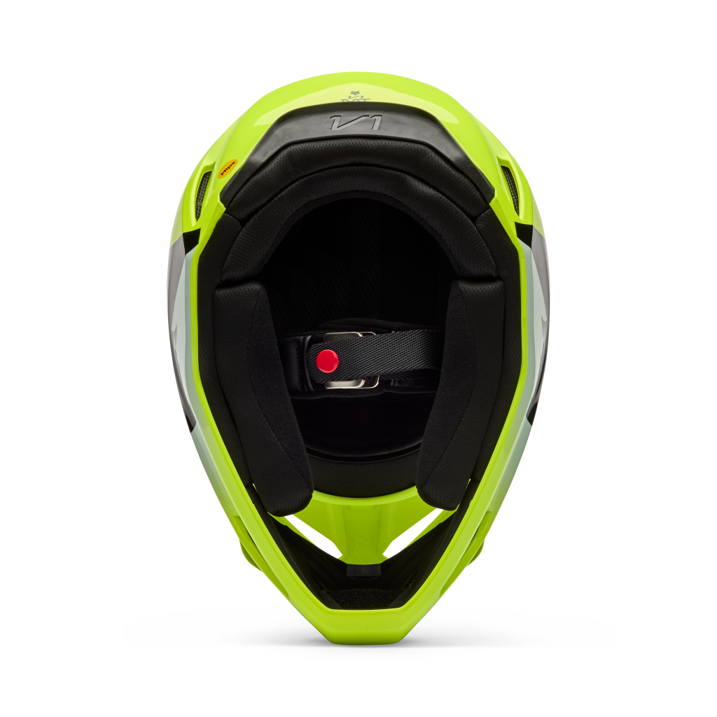 Fox Racing Yth V1 Shield Motocross Helm in GELB